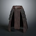 Genuine Leather Utility Apron With Multiple Pockets Adjustable Belt And Stitching Details