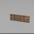 Red Brick Building Model Multi Story Structure With Regular Window Arrangement 3d model