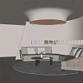 Quiet Hall Front Desk Hall 3d model