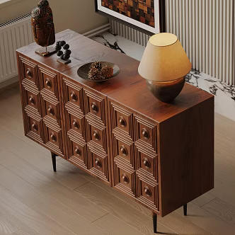 Modern Entrance Cabinet 3d model