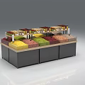 modern shelf grain shelf 3d model