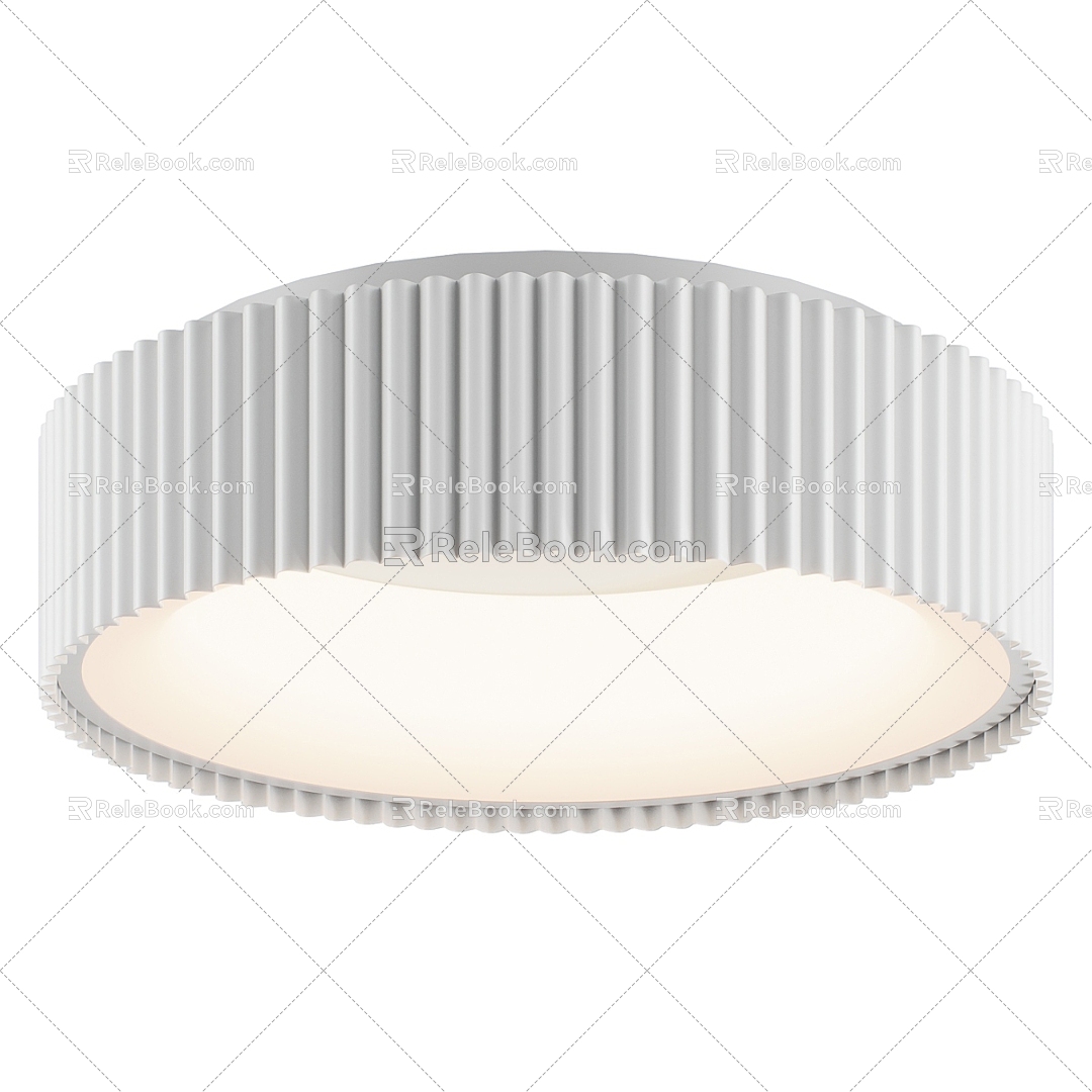 Cream wind ceiling lamp 3d model