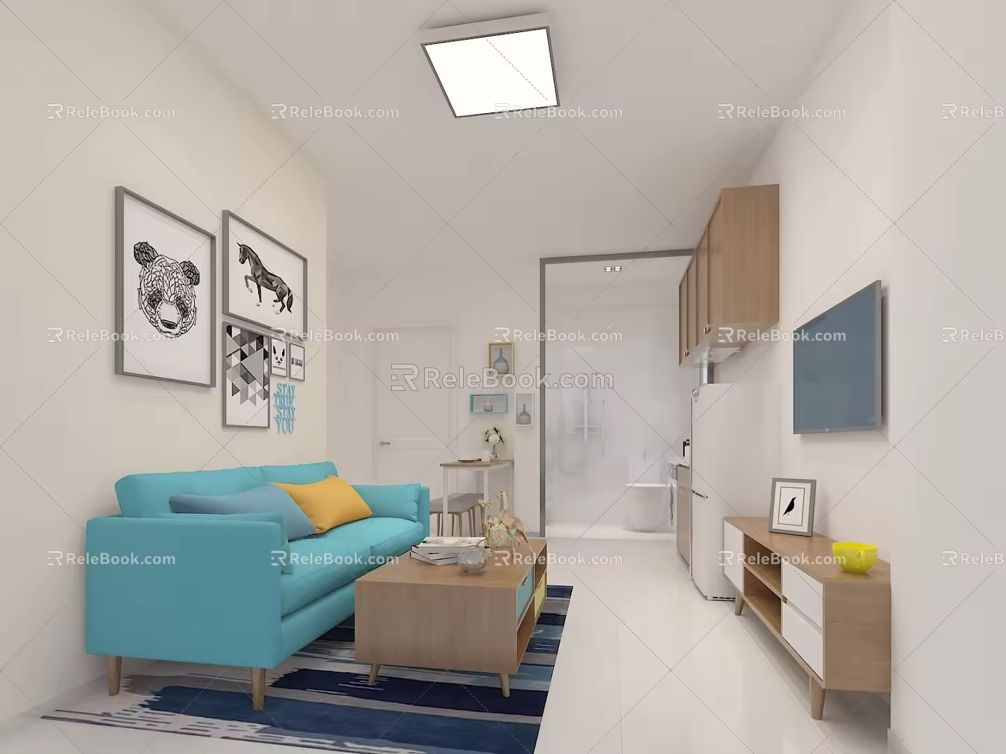 Single Apartment Modern Apartment 3d model