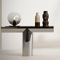 Modern Minimalist Side Table With Black Tabletop Metal Frame And Decorative Accents