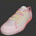 White Casual Sports Shoes With Lace Up Design For Daily Use And Clean White Sole