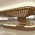Modern Dessert Shop Interior With Glass Display Cases And Fresh Baked Pastries