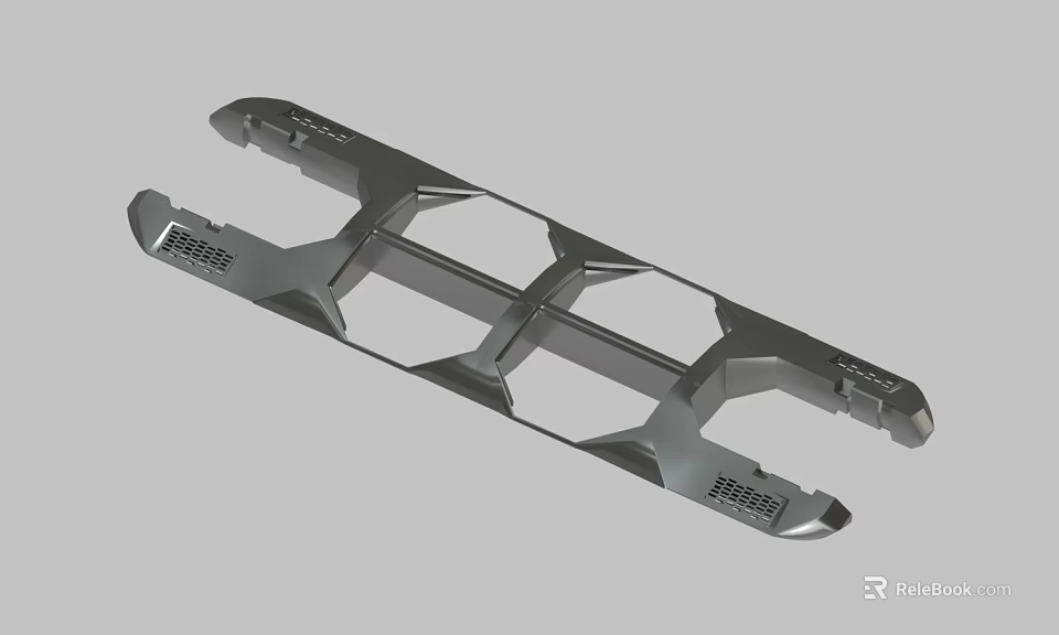 Durable Metal Support Frame With Hexagonal Holes And Structural Design 3d model