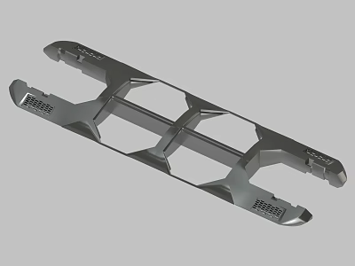 Durable Metal Support Frame With Hexagonal Holes And Structural Design 3d model