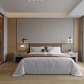 Hotel Room Interior Featuring Large Windows City View Comfortable Bed Wooden Floor And Seating Area