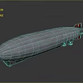 Detailed Vintage Graf Zeppelin Airship Rendering With Red Tail And Classic Design