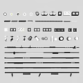 Modern downlight spot lamp magnetic attraction track spot lamp steering spot lamp linear lamp grid lamp 3d model