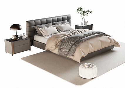 Double bed 3d model