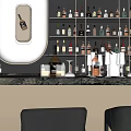 Modern Bar Wine Combination 3d model