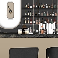 Modern Bar Bar Bar Wine Combination 3d model