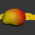 Fresh Ripe Mango With Sliced And Cubed Pieces On Dark Background