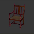 Comfortable Wooden Leisure Chair With Armrests Beige Upholstered Seat And Brown Frame