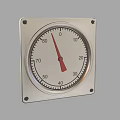 Industrial Equipment with Square Metal Panel Round Dial Red Pointer and Clear Scale Gauge