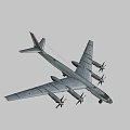 Powerful Fighter Jet Flying In Clear Sky With Four Propellers And Landing Gear