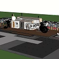 Modern Container Cafe 3d model