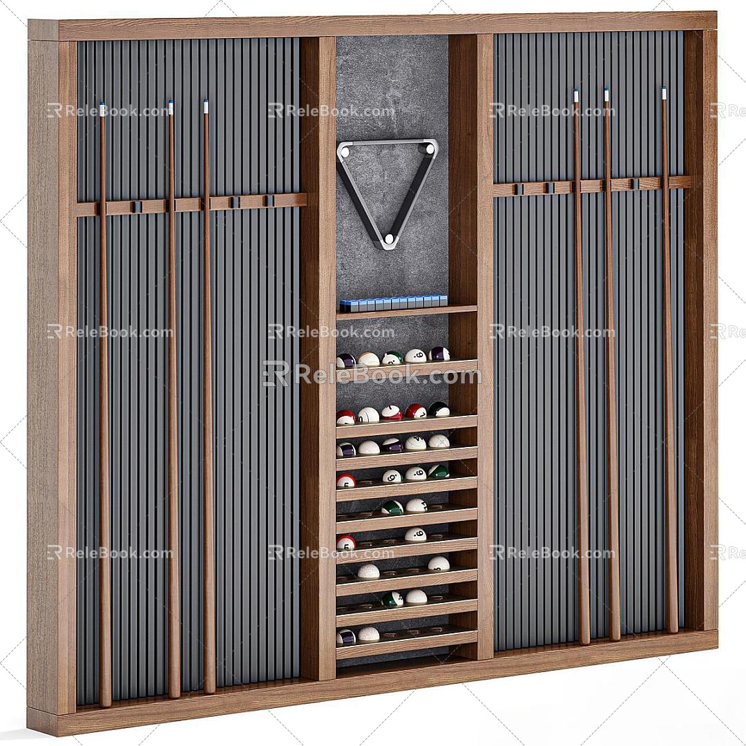 Modern Billiards Storage Cabinet Custom Billiards Rack Billiards Supplies Billiards Decorations 3d model