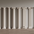 French Roman Column Square Column 3d model