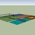 Sports Equipment Various Sports Courts With Different Colors Surfaces And Multiple Types For Games