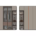 Modern Wardrobe Interior Design With Mirrored Doors And Ample Storage Space 3d model