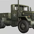 Green Military Utility Vehicle With Star Insignia HHC-40 And Large Tires