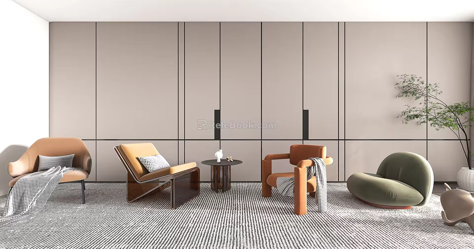 Modern Casual Sofa Combination Single Sofa 3d model