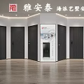 Modern Black Security Doors Display in Ya'an Tai Haipai Art Villa Safety Showroom