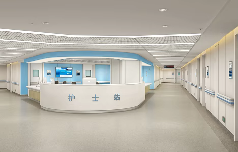 modern nurse station standard nurse station 3d model