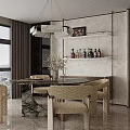 Modern Luxury Round Marble Dining Table Set With Patterned Fabric Chairs For Bright Dining Room