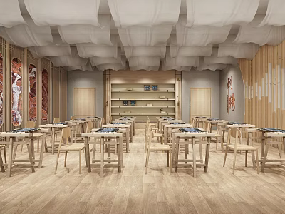 New Chinese Embroidery Classroom 3d model