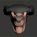 3D Cartoon Male Character Sculpture Carving With Serious Expression In Suits