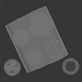 Transparent Glass Tableware Set With Green Macarons Ice Cubes And Glittery Tray