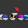 Colorful Spherical Objects With Various Designs Arranged In Circle And Metallic Reflective Surfaces