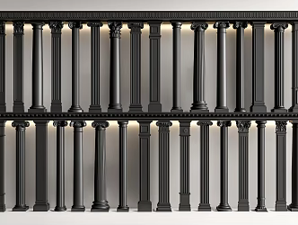 European Roman Column Simple European Roman Column Gypsum Column Gypsum Line 3d model