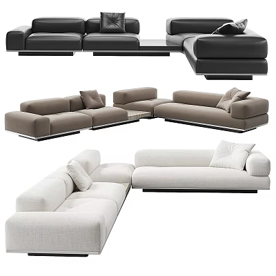 Modern L Shaped Multi Person Sectional Sofa Set For Stylish Living Room Home Decor 3d model