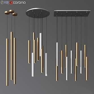 Modern chandelier loya zuma round ardehouse level 3d model