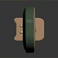 Mi Modern Computer Speaker With Oval Design Green Accent Beige Body And Orange Base