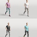 Character Foreigner Running Posture Person Sports Woman Female 3d model