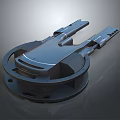 Industrial Metal Mechanical Component With Circular Base Extended Arms And Mounting Holes