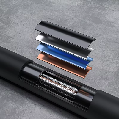 Black Adjustable Sports Equipment With Internal Spring And Multicolor Metal Plates 3d model