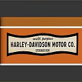 Harley Davidson Motorcycle Vintage Orange Tin Box With Motor Co Logo