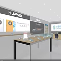 HUAWEI Specialty Store With Mobile Phones Display Tables And China Mobile 5G Signage