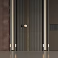 Minotti Security Doors Three Modern Designed Models With Textured Surfaces And Secure Locks 3d model