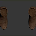 Comfortable Brown Boots With Golden Decorative Bands And Stylish Design For Daily Use