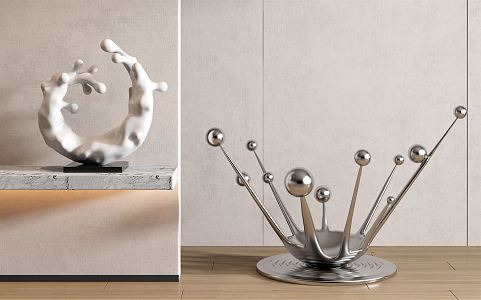 Modern Sculpture Installation 3d model