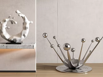 Modern Sculpture Installation 3d model