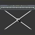 Portable Digital Electronic Keyboard Music Instrument with Stand Black and White Keys